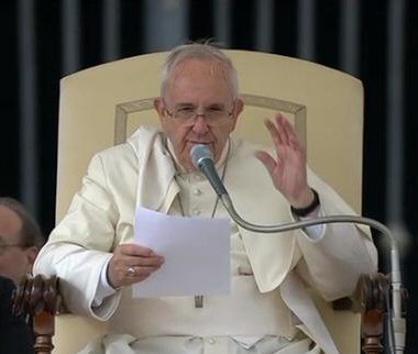 Pope Francis during the public audience on 11.5.2014